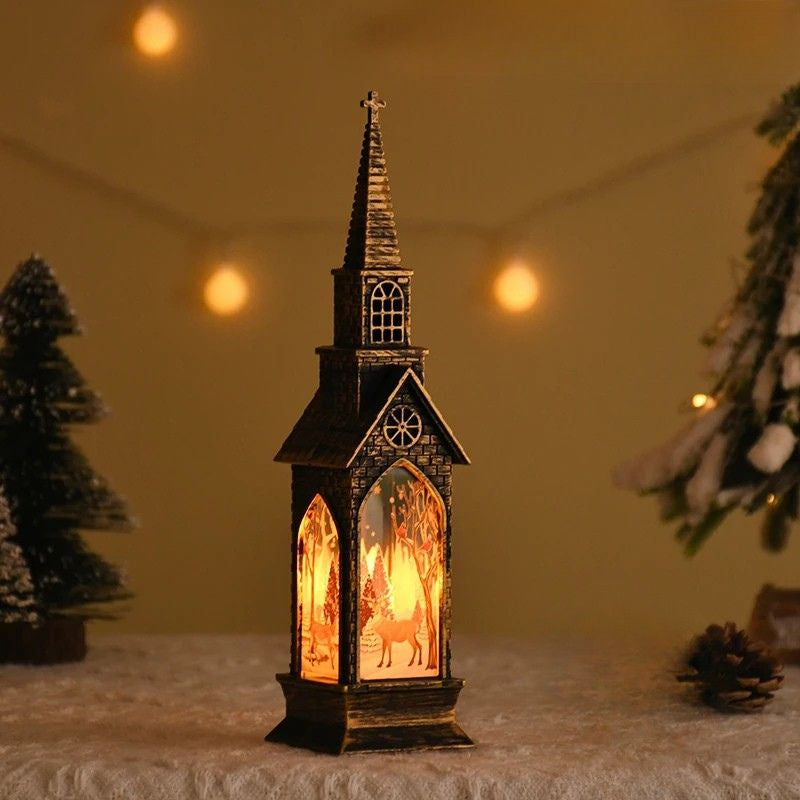 Décoration de Noël Lanterne Lumineuse Renne