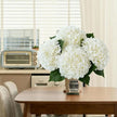 Fleur Artificielle Blanc Bouquet Hortensia Dense
