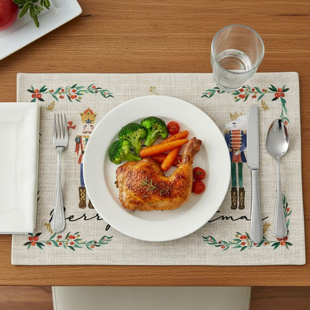 Set De Table Vinyle De Noël Motif Casse Noisette Festif