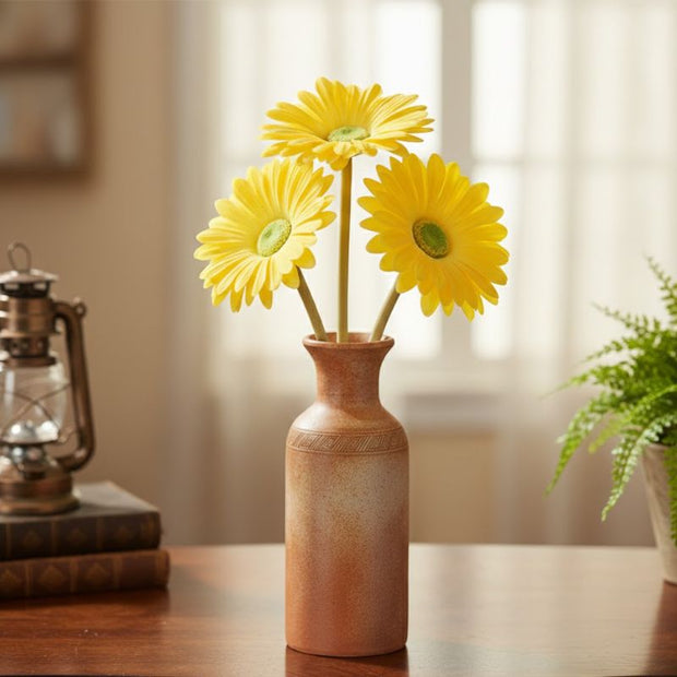 Fleur Artificielle Jaune Gerbera Style Naturel