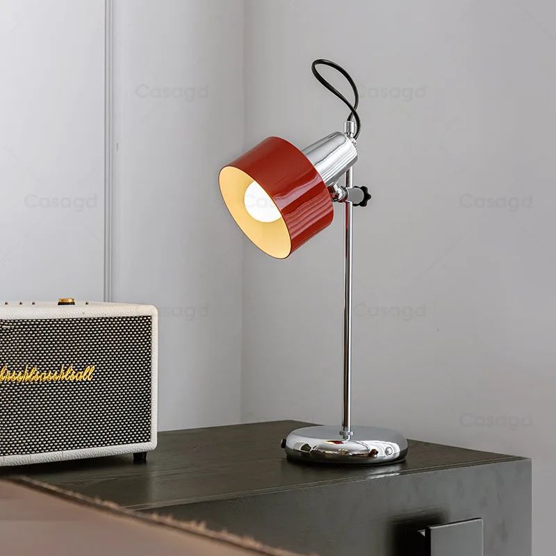 Lampe Champignon Design Rouge En Métal Style Rétro Moderne