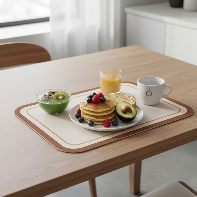 Set De Table Cuir Antidérapant Et Facile À Nettoyer