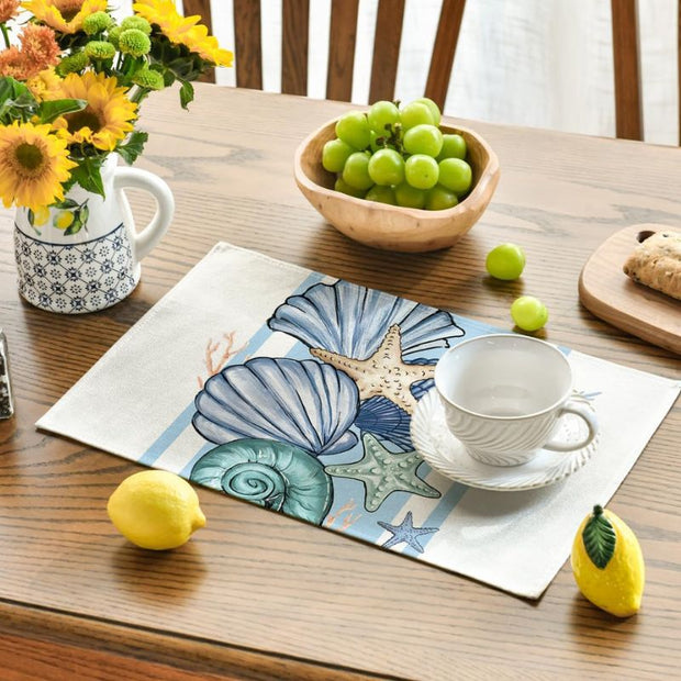 Set De Table En Lin Design Marin