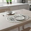 Set De Table Cuir Ovale Style Botanique Élégant