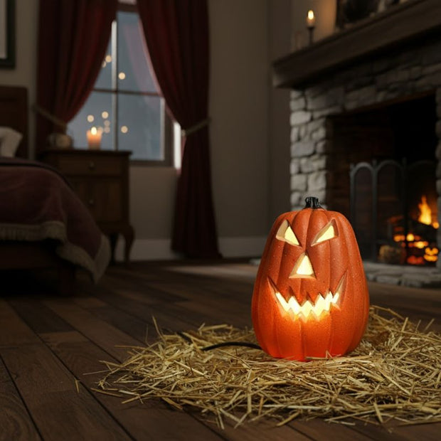 Citrouilles Halloween Lanterne avec Visage Terrifiant