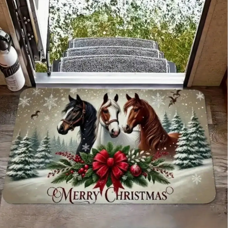 Décorations de Noël Tapis Chevaux d’Hiver