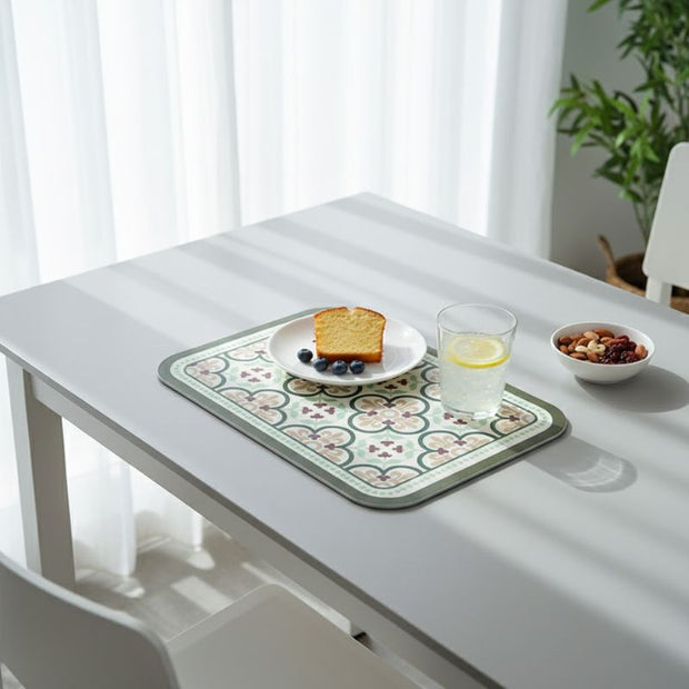 Set De Table Cuir Imperméable Motifs Vintage Américains