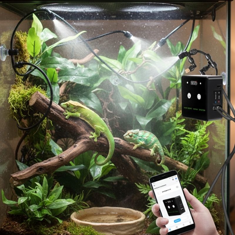 Brumisateur Terrarium Pour Reptiles Avec Minuterie Programmable