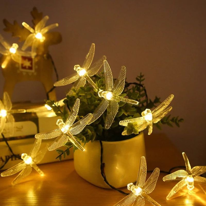 Guirlandes Solaires Libellules Fantaisie LED