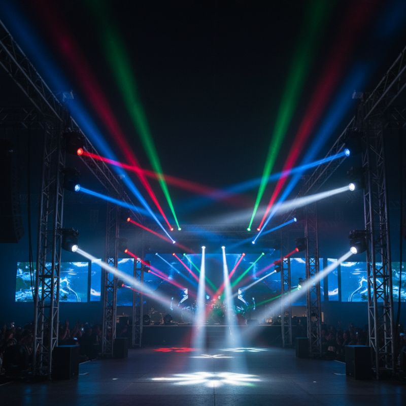 Éclairage Festif Projecteur LED Mobile Effet Lumière Rotative