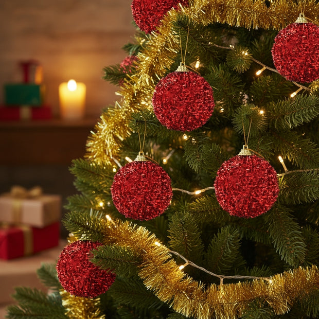 Décorations de Noël Boules Pailletées 6 cm