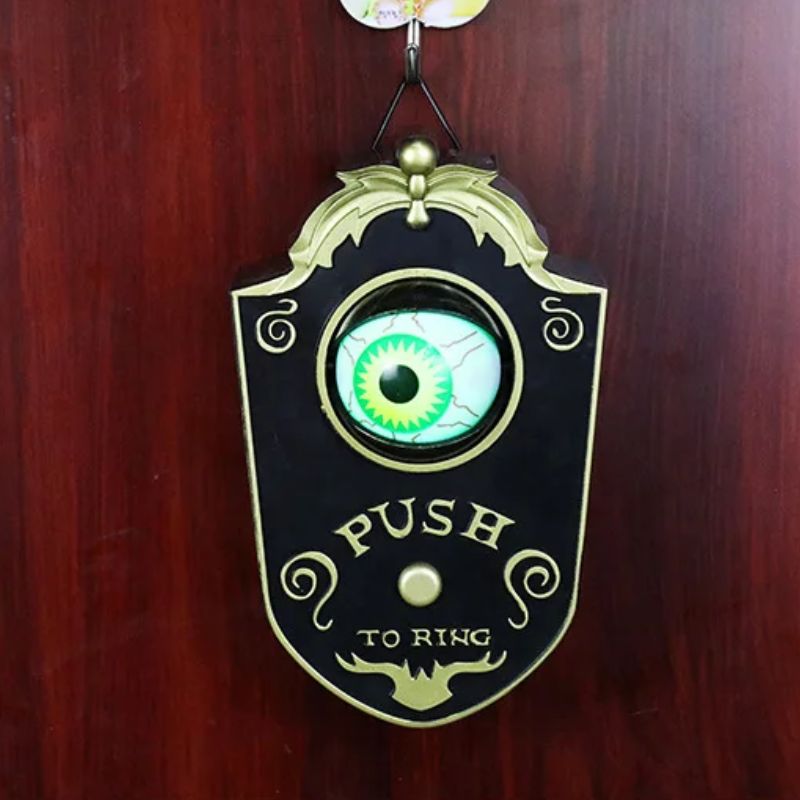 Décorations Halloween Sonnette Lumineuse Œil LED Effrayant