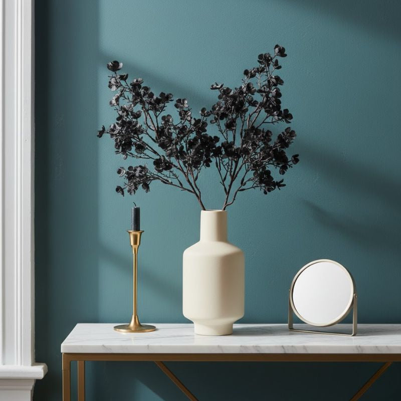 Fleur Artificielle Noir Avec Branche Fine