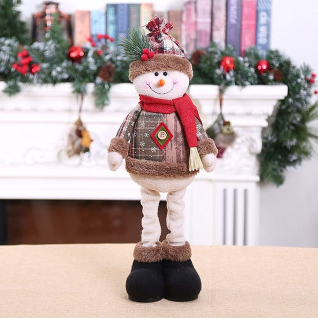 Décoration de Noël Poupée Bonhomme de Neige Vintage