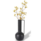 Vase Poser Glam en Métal Noir pour Fleurs