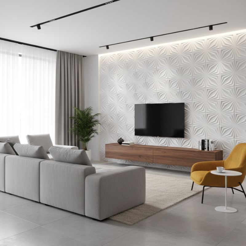 Panneau Mural Décoratif Moderne Avec Motif Symétrique 12 Pièces