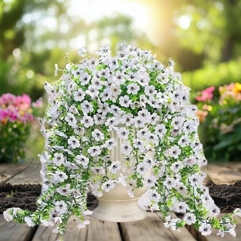 Guirlande De Fleurs Artificielles Avec Effet Cascade Naturel