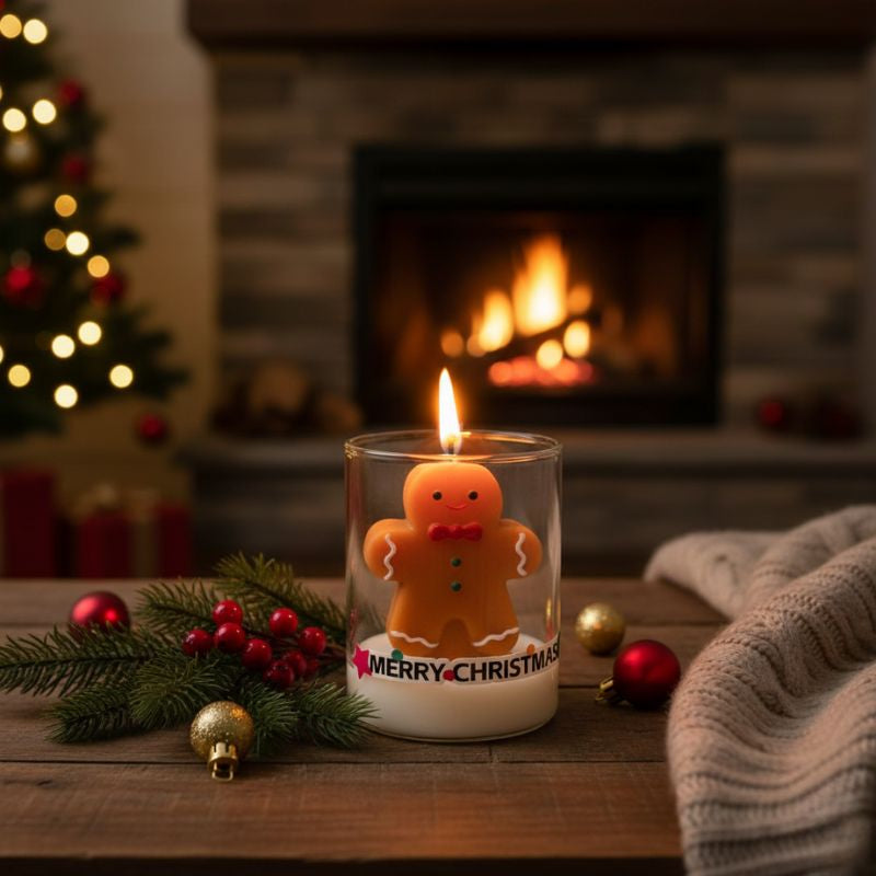 Décoration de Noël Bougie Pain d’Épices Parfumée