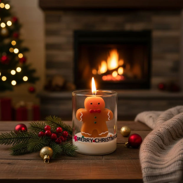 Décoration de Noël Bougie Pain d’Épices Parfumée