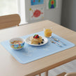 Set De Table Silicone Bleu Étanche Et Résistant À La Chaleur
