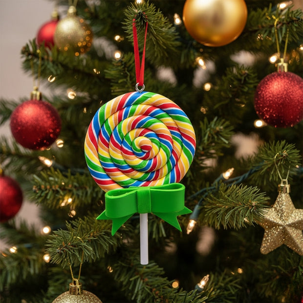 Décorations de Noël Sucette Colorée avec Nœud