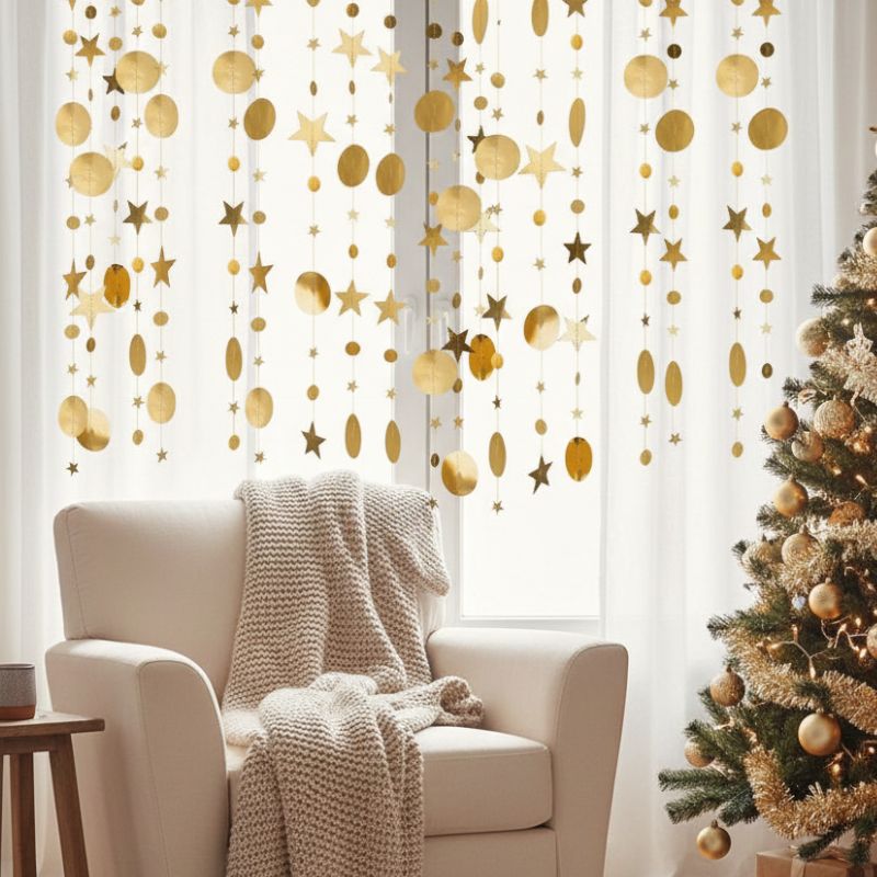 Décoration de Fête Guirlande Métallique