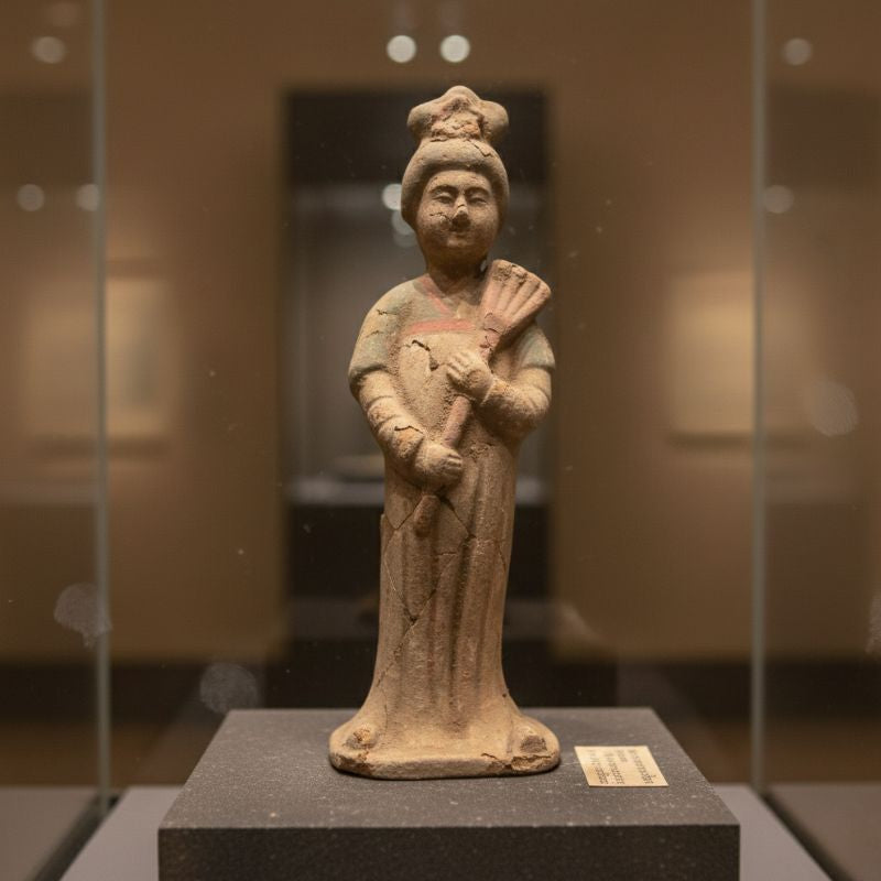 Sculpture En Argile Statue Musicienne Antique