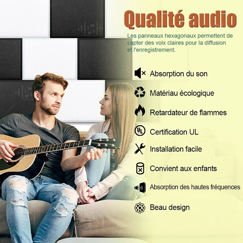 Panneau Mural Acoustique Auto Adhésif Avec Réduction Du Bruit