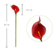Fleur Artificielle Rouge En Bouquet De Callas