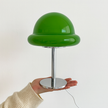 Lampe Champignon Verte Avec Pied Chromé Design Moderne