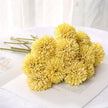 Fleur Artificielle Jaune Avec Effet Pompon Naturel