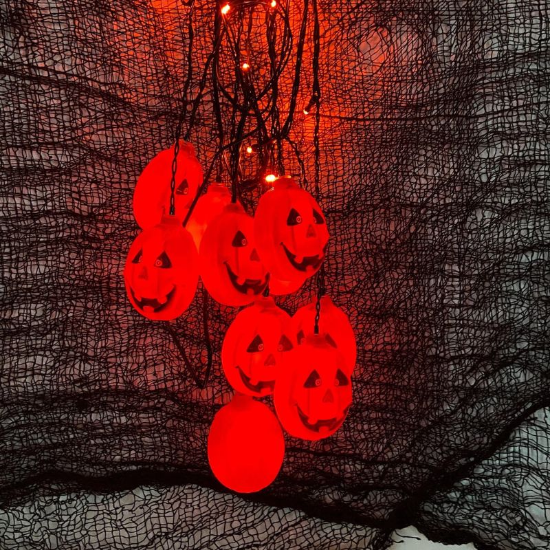 Rideaux Lumineux Citrouilles Halloween