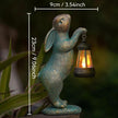 Sculpture Lapin Décorative Avec Lanterne Solaire
