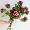 Fleur Artificielle Marron En Roses Multiples