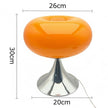 Lampe Champignon Orange En Verre Et Métal