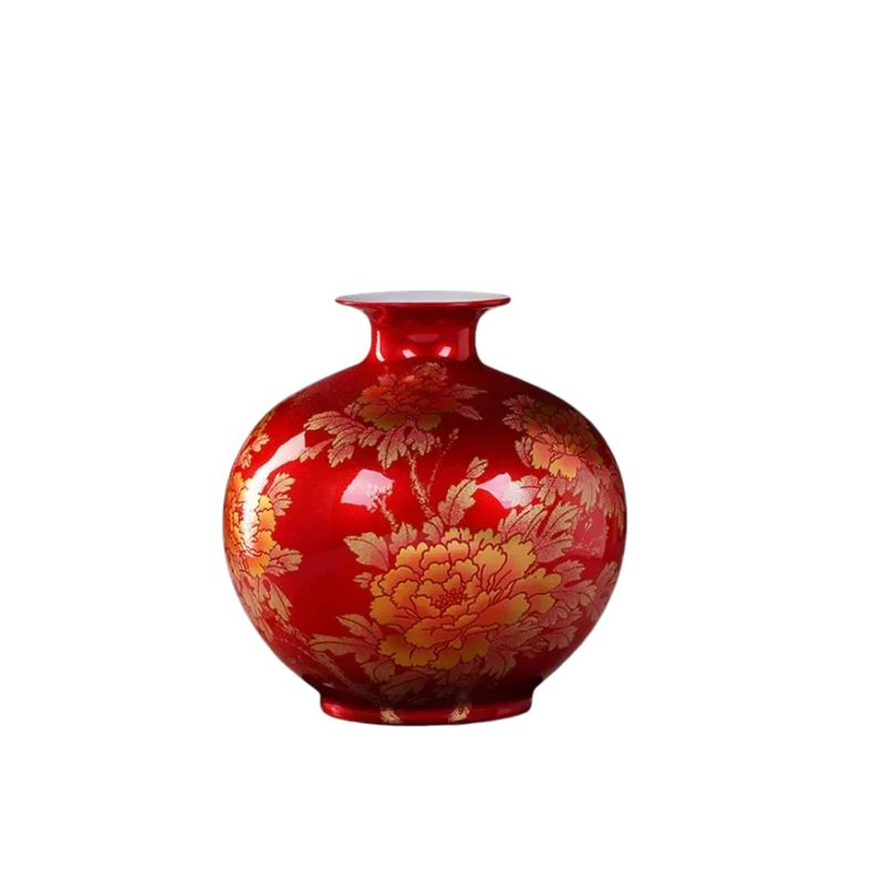 Vase Chinois Impérial Rouge