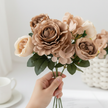 Fleur Artificielle Marron Style Doux Et Raffiné