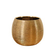 Vase Rond en Céramique Dorée