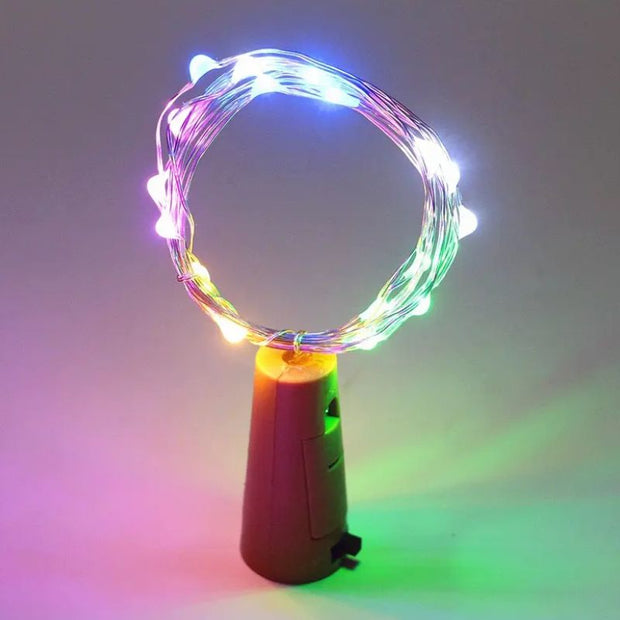 Guirlande LED Bouchon de Bouteille à Piles