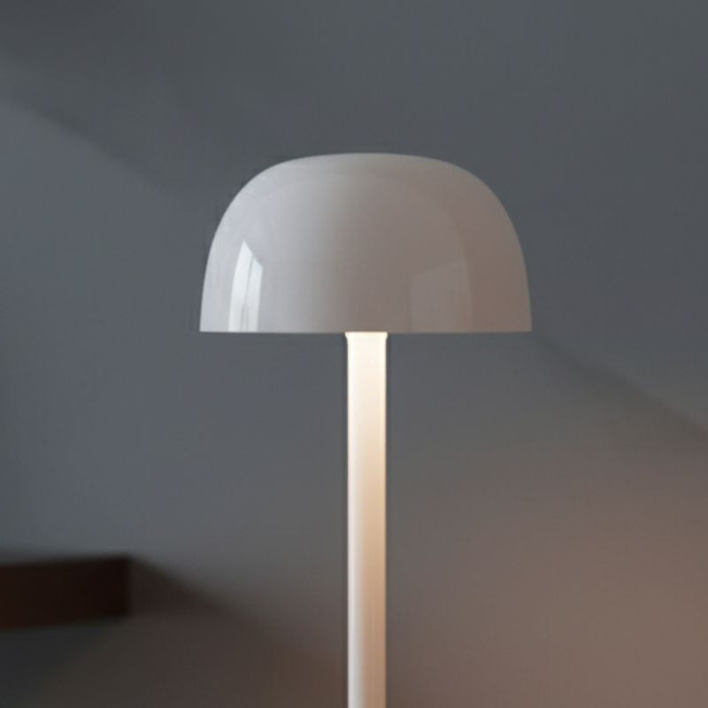 Lampe Champignon Blanche Brillante Style Chic