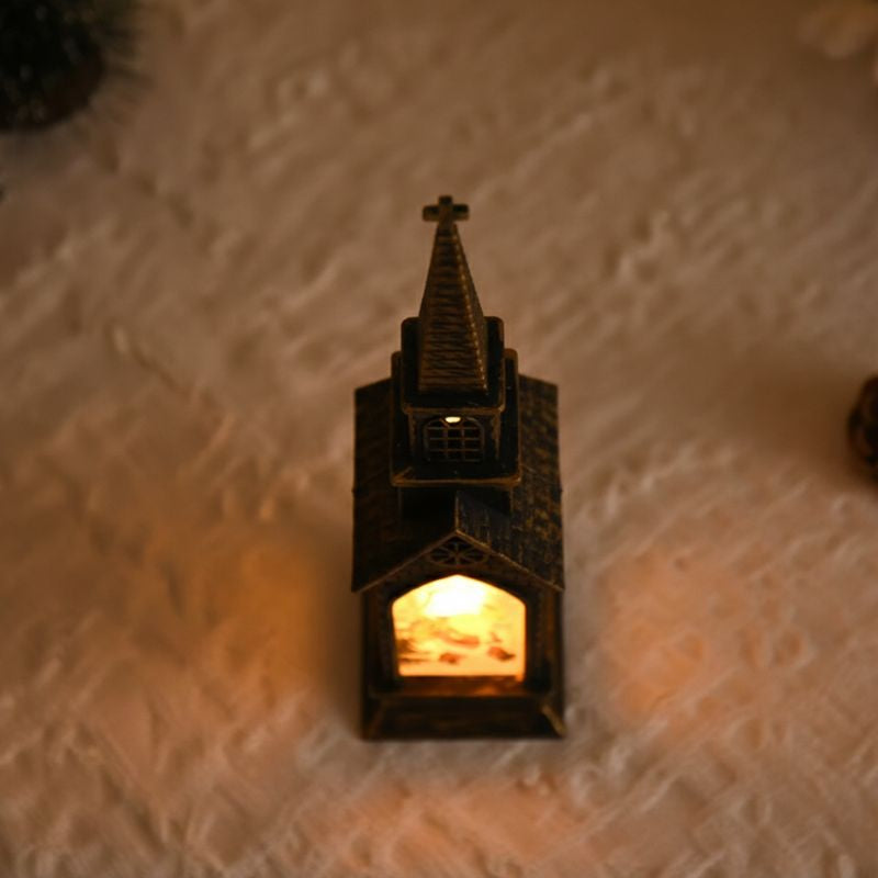 Décoration de Noël Lanterne Lumineuse Bonhomme de Neige