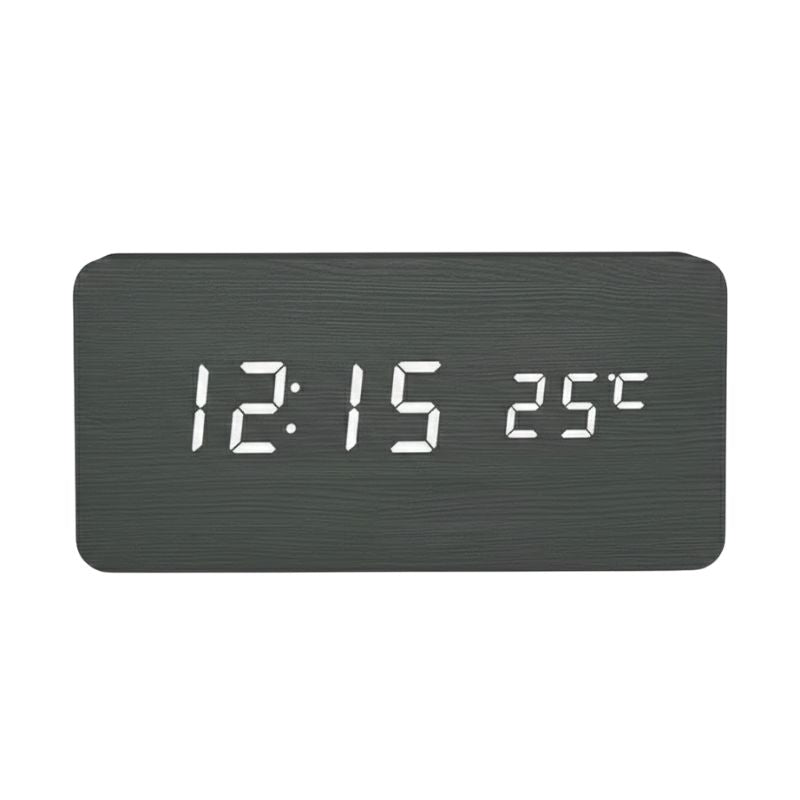 Horloge En Bois Numérique Avec Écran LED