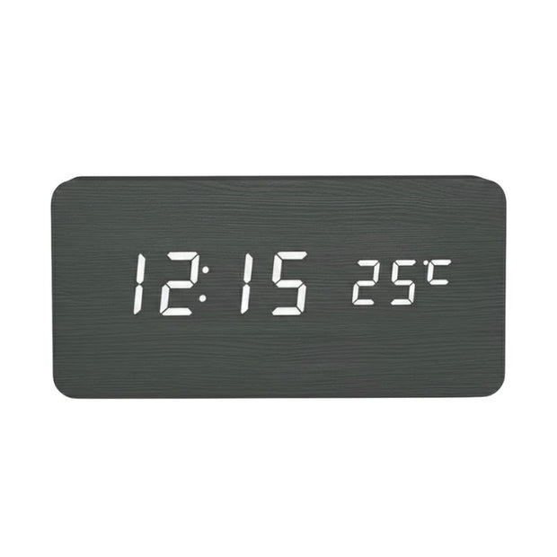 Horloge En Bois Numérique Avec Écran LED
