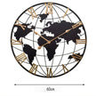Horloge Monde Murale Design Avec Chiffres Romains Dorés