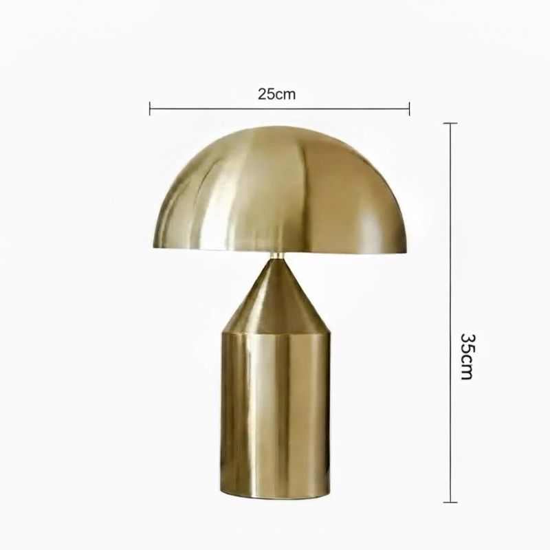 Lampe Champignon Dorée Sculpturale Et Contemporaine