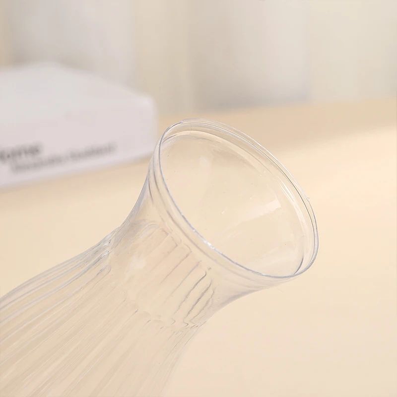 Vase à Fleur en Plastique Transparent