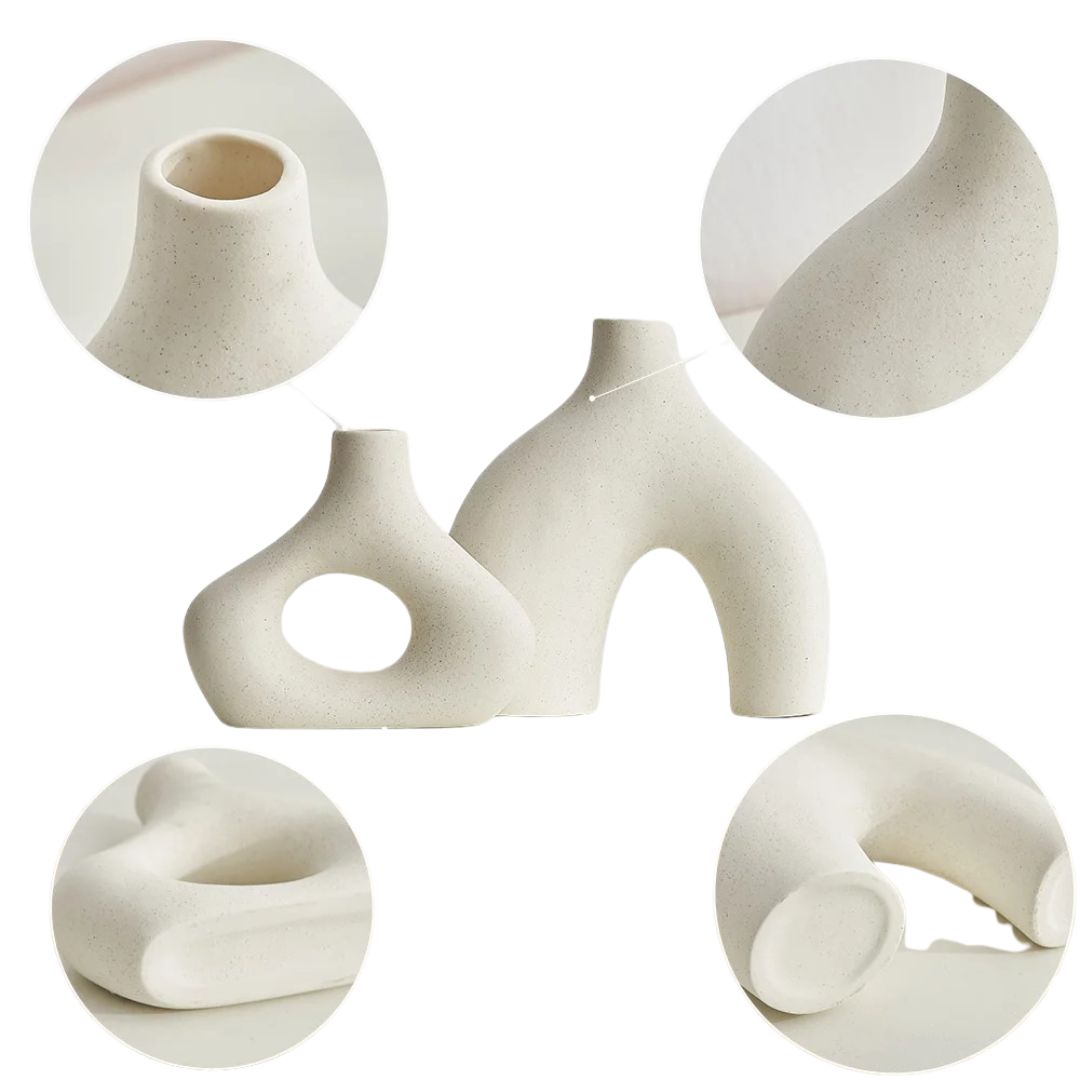 Vase Maison en Céramique Blanc Style Nordique