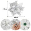 Fleur Artificielle Gris Avec Effet Pailleté Élégant