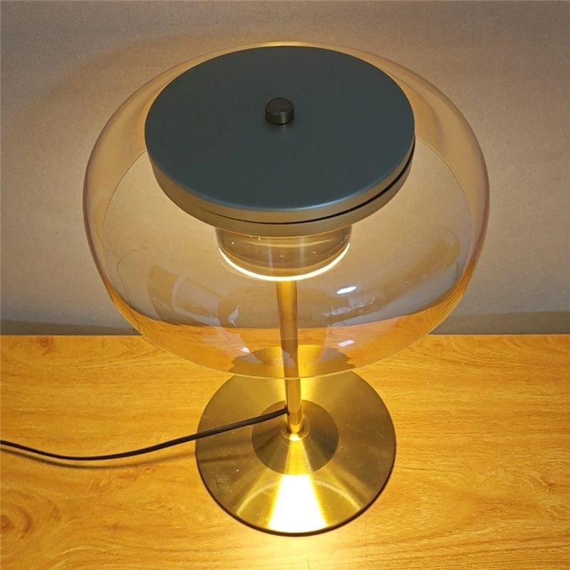 Lampe Champignon Dorée Design Moderne
