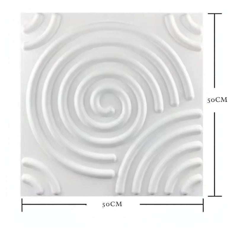 Panneau Mural Décoratif 3D Avec Motif Spirale 12 Pièces